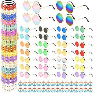 6287 96 Pcs Hippie Costume Accessory Set For Includes Hippie